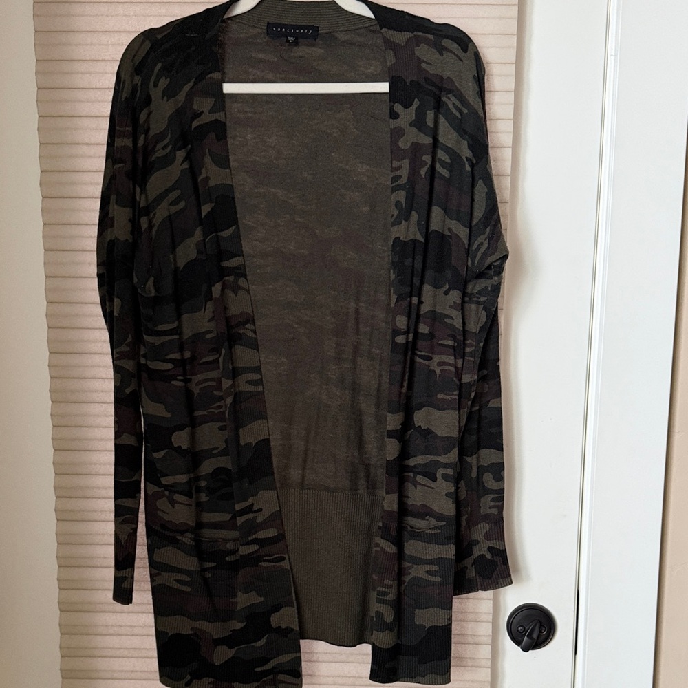 Sanctuary Camouflage Open-Front Cardigan